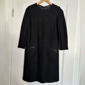 French Connection Boucle Wool Black dress Size 2
